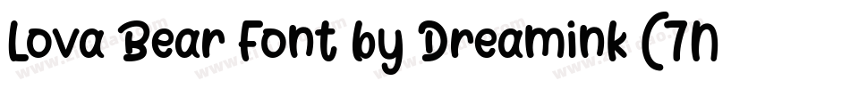 Lova Bear Font by Dreamink (7NTypes)字体转换